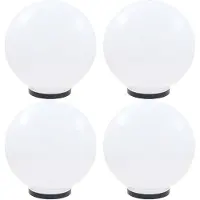 vidaXL Luci da giardino a LED 4 pz. Sferica 40 cm PMMA