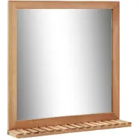 vidaXL Specchio da bagno 60×12×62 cm Legno massiccio di noce