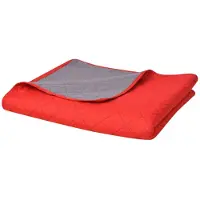 vidaXL DOPLE -SANDEL -STECKT -BETSPREAD ROT UND GREY 170x210 cm
