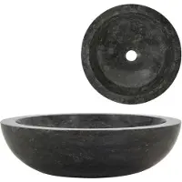 vidaXL Lavabo 40x12 cm marmo nero