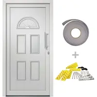 vidaXL Porta d'ingresso bianca 98x208 cm