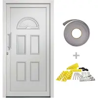 vidaXL Porta d'ingresso bianca 110x210 cm