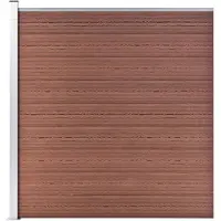 vidaXL Recinzione da giardino WPC 175x186 cm Marrone