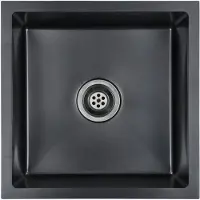 vidaXL Lavello da cucina a mano in acciaio inox nero