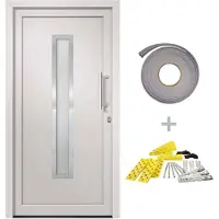 vidaXL Porta d'ingresso bianca 98x208 cm