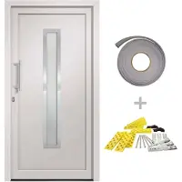 vidaXL Porta d'ingresso bianca 98x208 cm