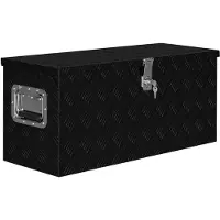 vidaXL Scatola in alluminio 80x30x35 cm Schwarz
