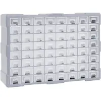 vidaXL -Organizzatore con 64 schermi 52x16x37,5 cm