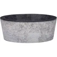 vidaXL Lavabo nero Ø40x15 cm in marmo
