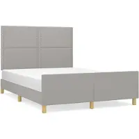 vidaXL Struttura letto senza materasso grigio chiaro 140x190 cm tessuto