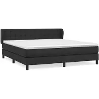 vidaXL Letto a molle con materasso nero 180x200 cm in Pelle finta