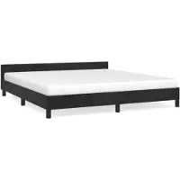 vidaXL - Struttura letto - con - testata - velluto - nero - 160x200 - cm
