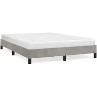 vidaXL -cornice-letto-fluweel-grigio chiaro-140x190-cm