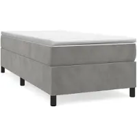 vidaXL Struttura letto senza materasso Velluto grigio chiaro 80x200 cm