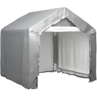 vidaXL -Speicherzelt 180x180 cm verzinkter Stahl grau