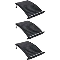 vidaXL Pannelli solari riscaldanti curvi per piscina 3 pezzi 110x65 cm