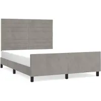 vidaXL Struttura letto senza materasso grigio chiaro 140x190 cm in velluto