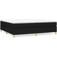 vidaXL Struttura letto a molle insacchettate nera 200x200 cm in tessuto