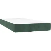 vidaXL Materasso a molle insacchettate verde scuro 90x190x20 cm in velluto
