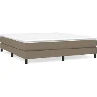 vidaXL Struttura letto a molle taupe 180x200 cm in tessuto