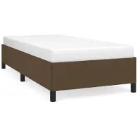 vidaXL Struttura letto senza materasso marrone scuro 90x190 cm tessuto