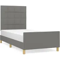 vidaXL Struttura letto senza materasso grigio scuro 80x200 cm tessuto