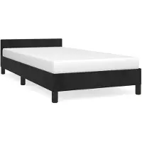 vidaXL Struttura letto con testiera senza materasso nero 90x190 cm velluto