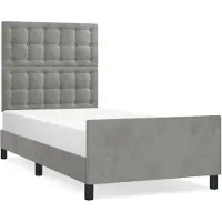vidaXL Struttura letto senza materasso grigio chiaro 80x200 cm in velluto