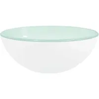 vidaXL WASHBAIN 30 x 12 cm Temperiertes Glasweiß