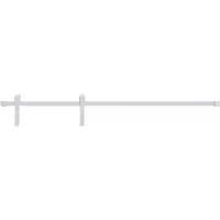 vidaXL -Armaturen für Schiebetür 183 cm Stahlweiß eingestellt