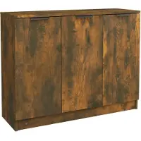 vidaXL Credenza rovere fumé 90,5x30x70 cm materiale a base di legno