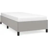vidaXL Struttura letto senza materasso grigio chiaro 90x190 cm tessuto