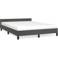 vidaXL Struttura letto senza materasso grigio scuro 140x190 cm velluto