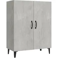 vidaXL Credenza grigio cemento 70x34x90 cm materiale a base di legno