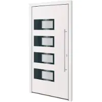 vidaXL Porte d'ingresso bianche 100x200 cm in alluminio e PVC