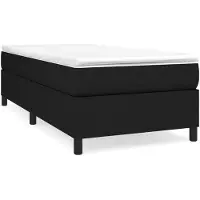 vidaXL Letto a molle con materasso nero 80x200 cm in tessuto