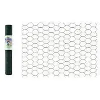 Giardino Profilo esagonale, zincato, dimensioni 25x1,0 mm, lunghezza 100 cm, altezza 2,5 m, colore verde RAL 6005, ideale per recinzioni