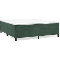 vidaXL Letto a molle con materasso verde scuro 200x200 cm in velluto