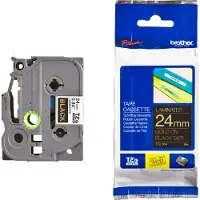 Brother Nastro TZe-354 - Oro su nero (24 mm x 24 mm)
