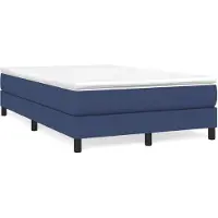 vidaXL Struttura letto Boxspring blu 120x200 cm in tessuto