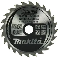 Makita Lama Per Sega Circolare Per Legno B-33629 Specialized 136x20x24z