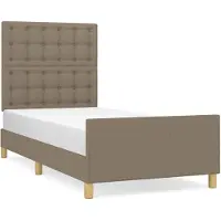 vidaXL Struttura letto senza materasso Taupe 90x200 cm tessuto