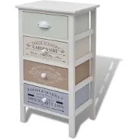 vidaXL Armadio ad angolo 4 cassetti in legno stile francese
