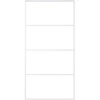 vidaXL Porta scorrevole ESG in vetro e alluminio 102,5x205 cm Bianco