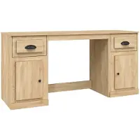 vidaXL Scrivania con contenitore in legno di rovere Sonoma