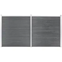 vidaXL Recinzione da giardino in WPC 353×186 cm grigio