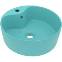 vidaXL -Coperchio di lavaggio con posizionamento 36x13 cm Keramik Opaco Hellgrün