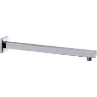 vidaXL Braccio doccia quadrato in acciaio inox 201 argento 40 cm