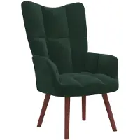 vidaXL Poltrona relax in velluto verde scuro