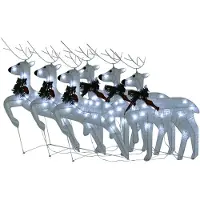 vidaXL Decorazione natalizia con renna a LED